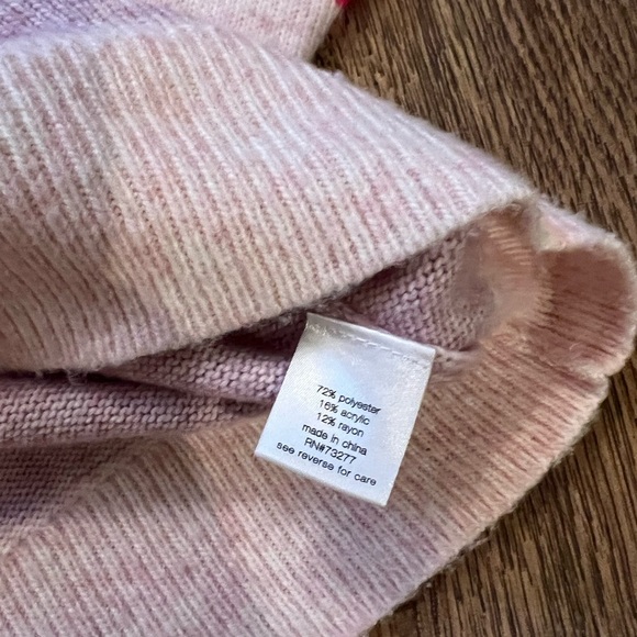 Elizabeth and James Bright Lights Soft Cozy Light Pink Stripe Sweater Size S EUC - Picture 4 of 4